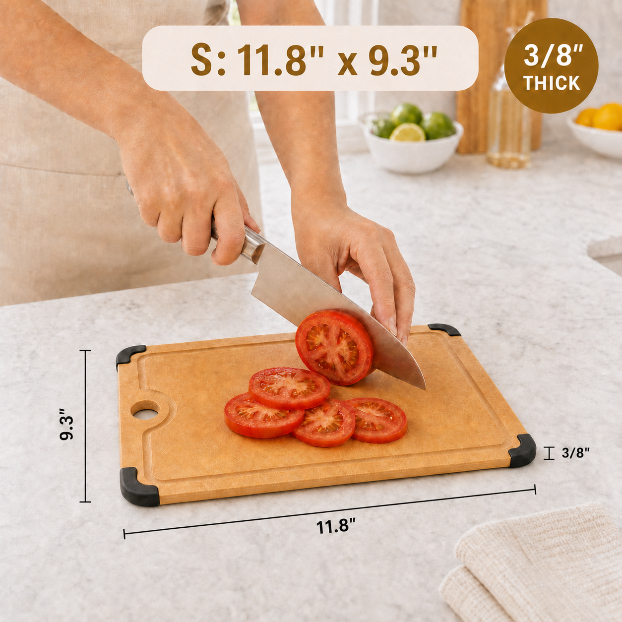S 11.8x9.3 inch 3/8 thick — slicing tomato